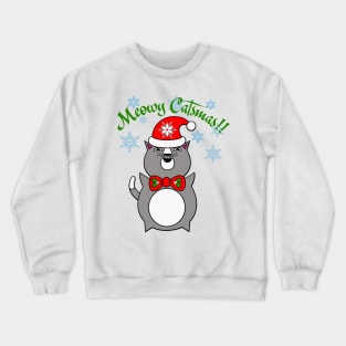 Funny Christmas Cat Meowy Catsmouse Crewneck Sweatshirt